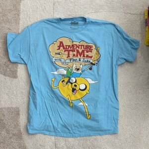 Adventure Time Kids Tee in Light Blue with Finn & Jake Graphic